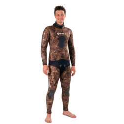 Куртка гидрокостюма для подводной охоты MARES SF INSTINCT 70 CAMO BROWN, 7мм, с открытой порой внутри, цв.коричневый камуфляж